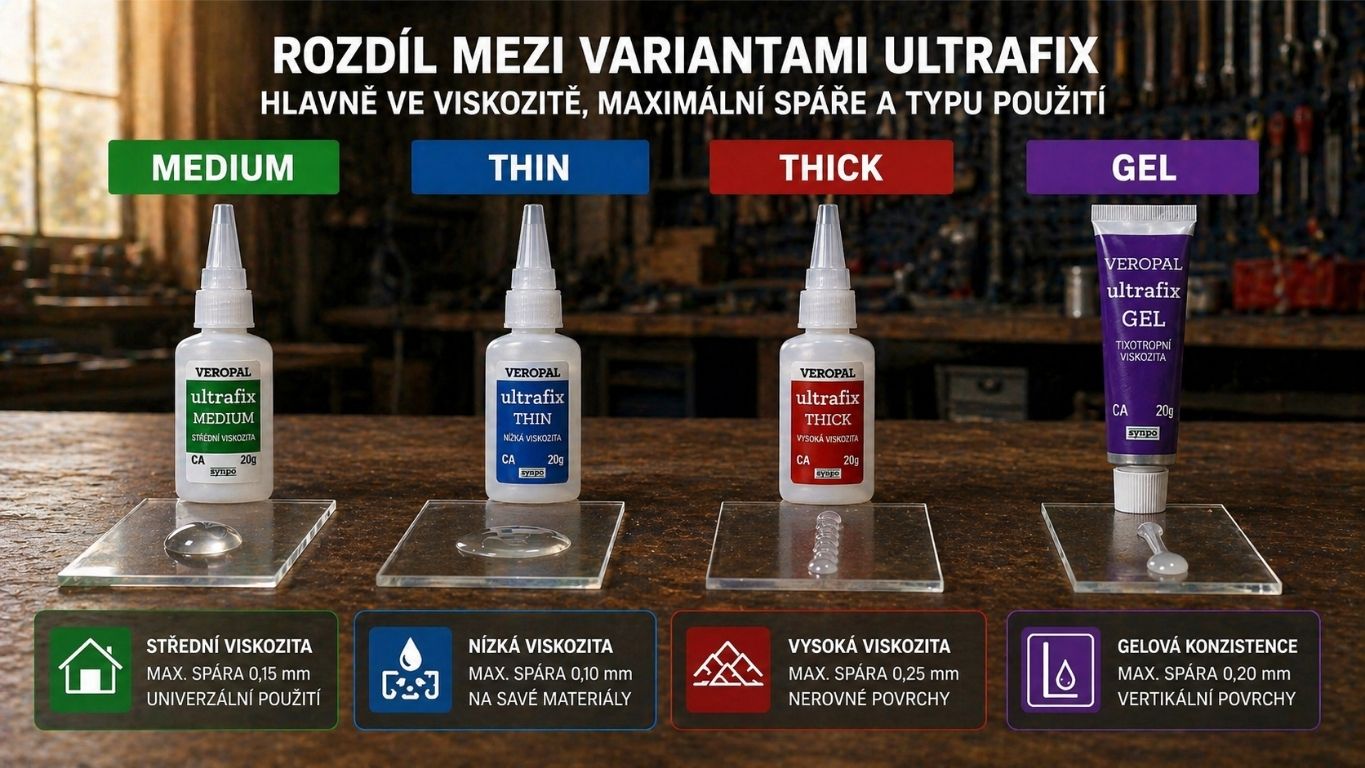 Rozdíl mezi lepidly Veropal Ultrafix